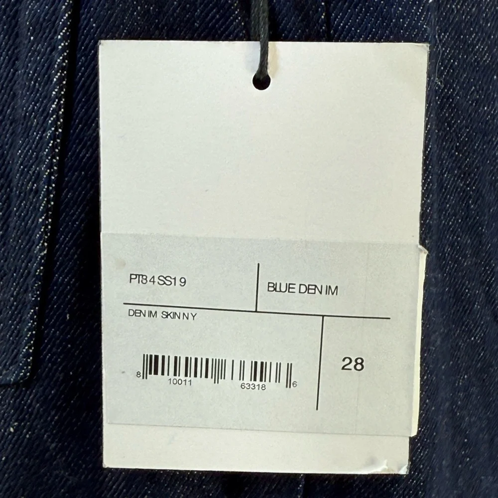 Brandon Maxwell High Rise Classic Straight leg Skinny Dark Blue Denim Size 28 - Picture 3 of 16